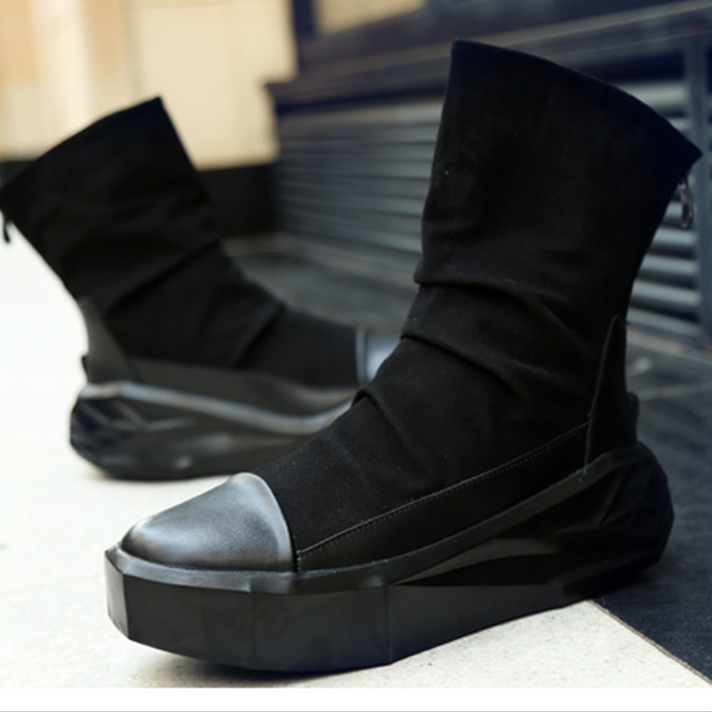 Men's Shoes High-top Board Shoes Casual British Fashion Personalized Short Boots
