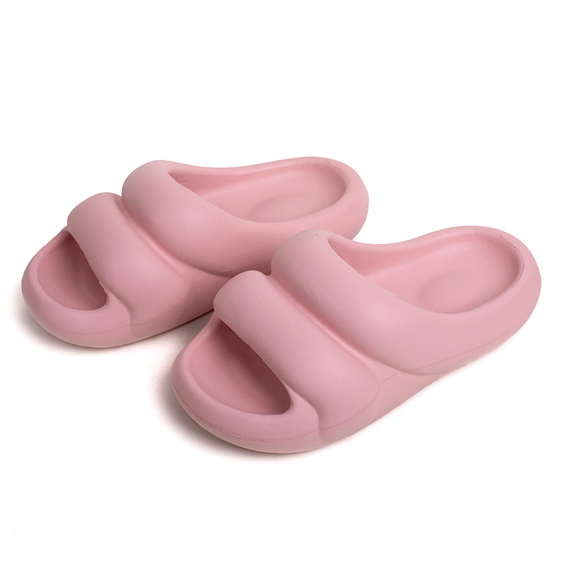 New Design Solid Color Slippers Ladies Outdoor Beach Shoes Wholesale Flat Slides Summer Sandals for Women