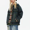 Custom Denim Jacket High Quality Fashionable Oversized Winter Jacket Logo Waterproof Cotton Women