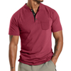 Summer Men's Short Sleeved Sleeve Button Pocket T-shirt Polo Fashion Trend Street T-shirt