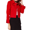 Red Jacket Denim Jackets for Ladies with Custom Logo