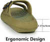 Mens Lightweight Comfort Slides Double Buckle Slip-on Adjustable EVA Orthopedic Flat Sandals