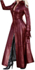  Women's Long Leather Jackets Slim Fit Motorcycle Jacket Faux Leather Trench Coat Full Zipper Jackets Trendy Outerwear