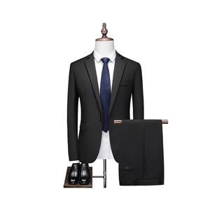 Wholesale Top High Quality Men's Slim Fit Leisure Professional Office 2-piece Set Suit