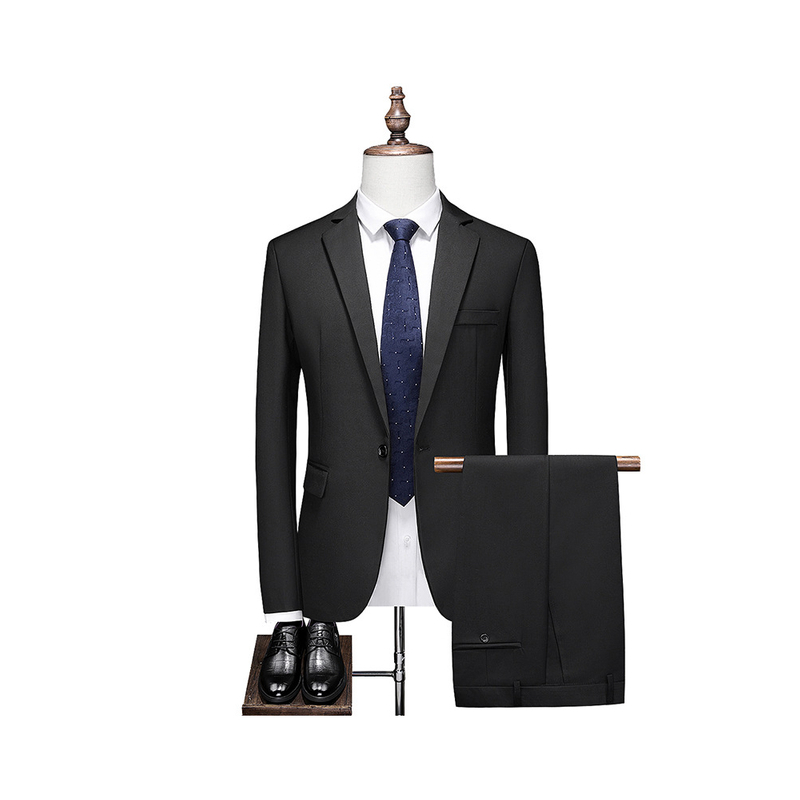 Wholesale Top High Quality Men's Slim Fit Leisure Professional Office 2-piece Set Suit