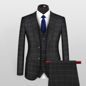 Suit Professional Manufacturer New Plaid Formal Business Wedding 3-piece Men's Formal Wear