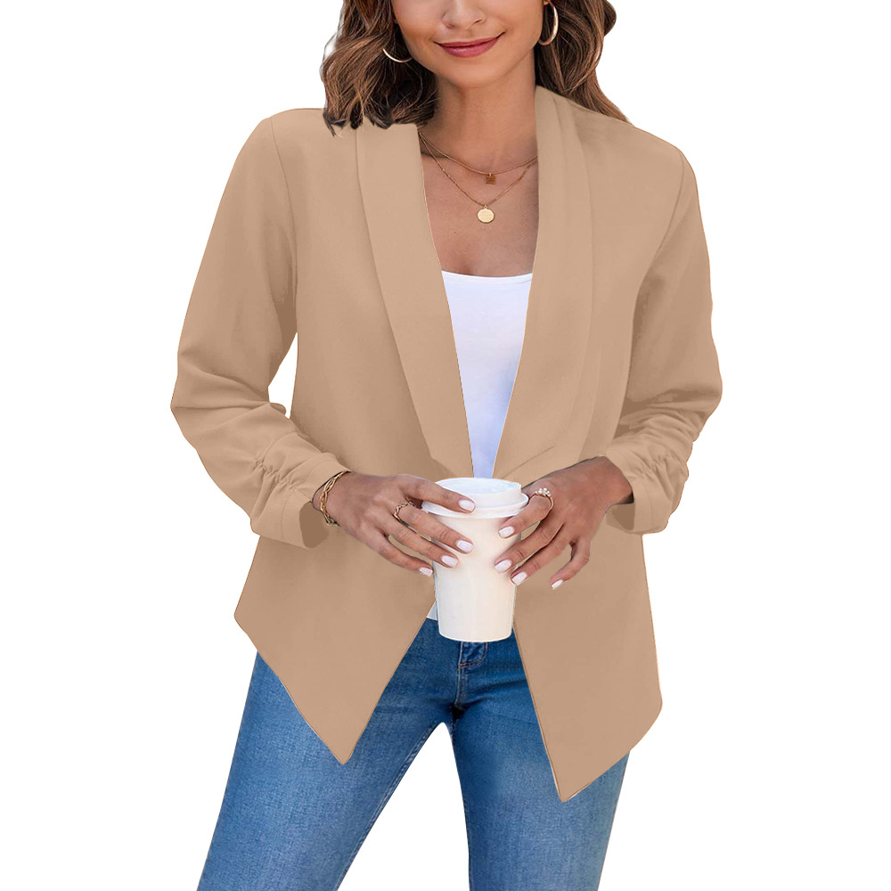 Fashion Leisure Solid Color Women Blazer Ladies Candy Colors Cardigan Suit Jackets Cheap Elegant Blazer