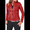 Women Leather Jacket - Zipper Closure Biker Lambskin Leather Jacket's For Girl