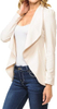 Women's Long Sleeve Classic Draped Open Front Lightweight Blazer(S-3XL)