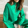 Pullover Sweatshirt Split Pants Tow Piece Set Women