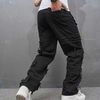 Men's Streetwear Ripped Patch Straight Leg Loose Jeans Pants Men's Hip Hop Hole Casual Jeans