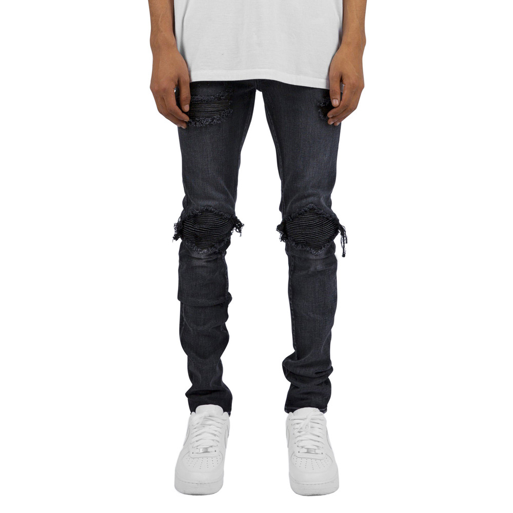 Street Slim Fit Custom Jeans Brand Jeans Denim Ripped Men's Jeans