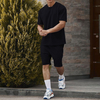 Men Casual Short Sleeve T-shirt Shorts Solid Tracksuit Set Men's 2 Pieces Sets