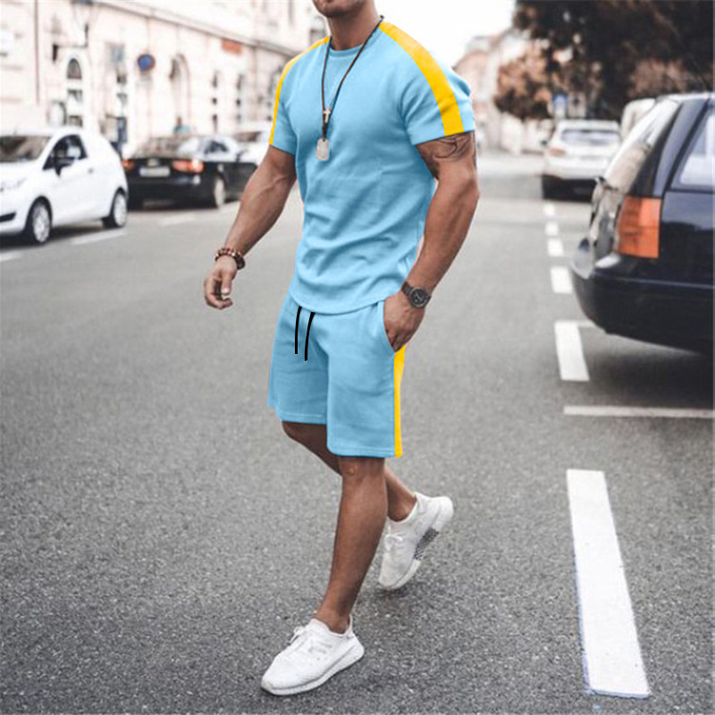Custom Men Shorts Sets Customized Logo Mens Matching Two Piece Summer 2 Piece Short Set for Men