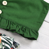 Toddler Kids Baby Girls Summer Outfits Clothes Girls T-shirt Leaves Short Pants Casual 2PCS Set