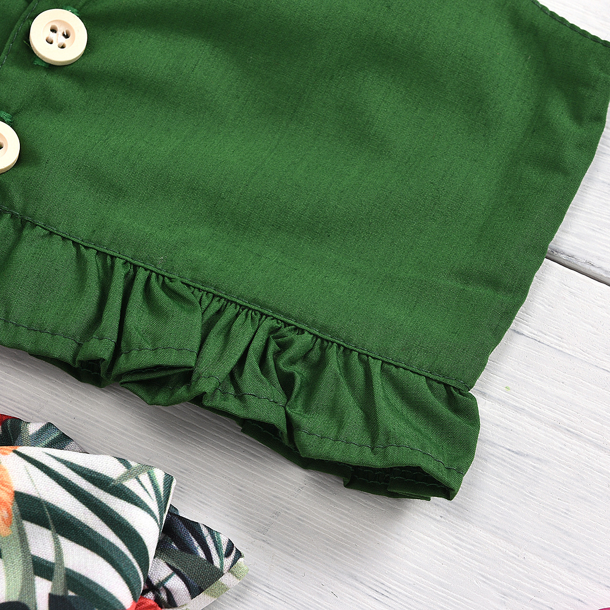 Toddler Kids Baby Girls Summer Outfits Clothes Girls T-shirt Leaves Short Pants Casual 2PCS Set