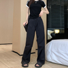 High Waist Drawstring Casual Loose Wide Leg Pants Women Streetwear Hiphop Hot Pants