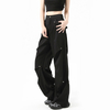 Hip Hop Ruched Wide Leg Pants Plus Size Pants Women's Pants & Trousers