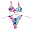 Two Piece Summer Beachwear Wholesale Comfortable Women TIE DYE Swimsuit Girls Bikini Swimwear Bra & Thong Set