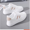 Round Toe Side On Tennis Gym Jogging Sports Casual Shoes Solid Color Lace Up Custom Athletic Walking Platform Sneaker Women