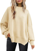 Women S Round Neck Bat Sleeve Sweater