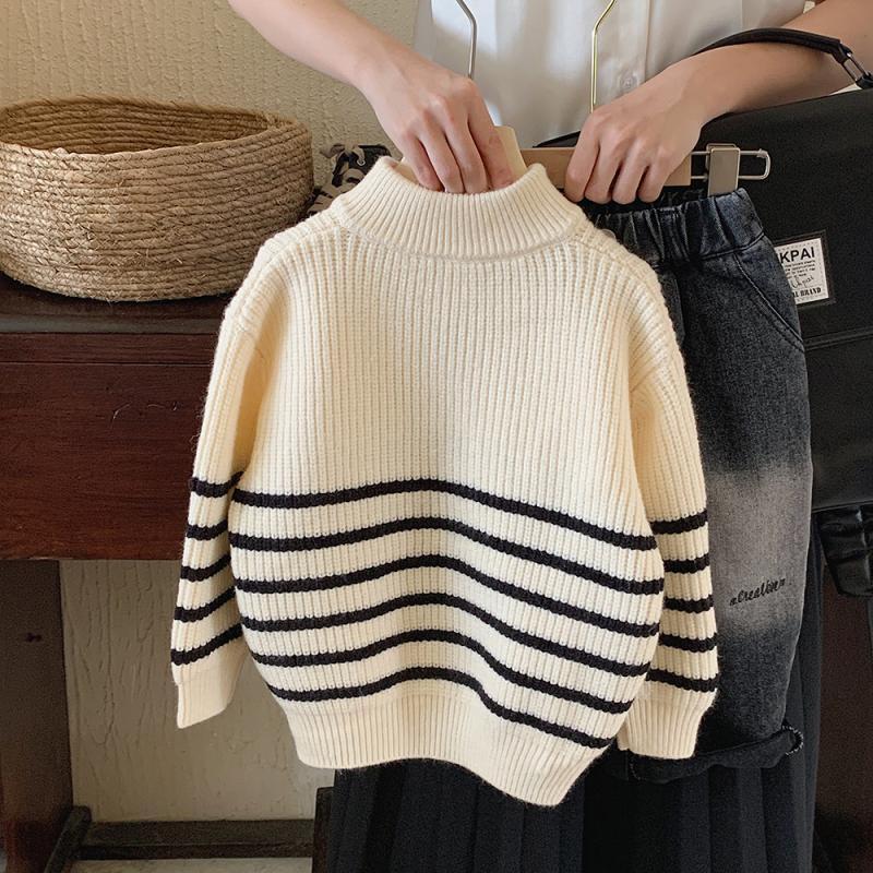 Spring Autumn Infant Toddler Girls Striped Sweater Child Kids Knitted Shirt Clothing Wholesale