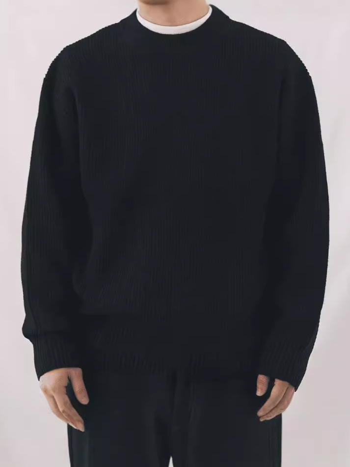 Men's Winter Fashion Cotton Knitted Jumper Breathable Pullover Sweater
