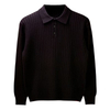 Retro Slim Polo Shirt Pit Stripe Lapel Knit Teenage Knitwear Men's Sweater