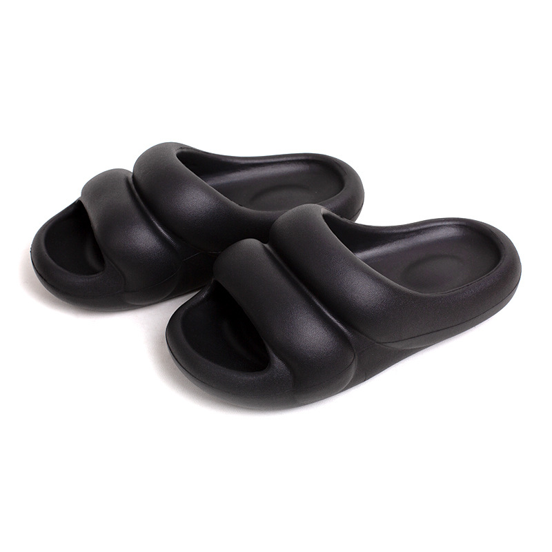 New Design Solid Color Slippers Ladies Outdoor Beach Shoes Wholesale Flat Slides Summer Sandals for Women