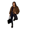Winter Women's Warm Puffer Jacket Casual Zipper Ladies Down Crop Coats Fashion Girls Bubble Crop Coat Winter Puff Jacket