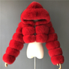 Winter Pink Women's Leather Plus Size Women's Top Jacket Short Women Faux Fur Coat