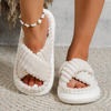 Indoor Outdoor House Thick Sole Cotton Slippers Non-slip Soft Plush Warm Winter Slippers for Women