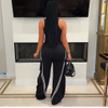 Fashion Casual Patchwork Denim Sports Straight Jogger Jogging Cargo Women Pants & Trousers