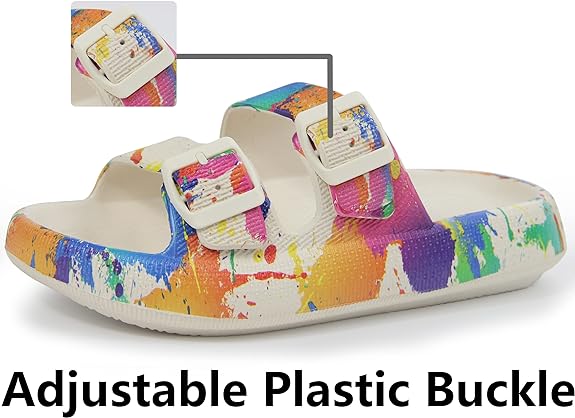 Pillow Sandals for Women Men Thick Sole Adjustable Buckles EVA