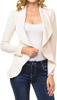 Women's Long Sleeve Classic Draped Open Front Lightweight Blazer(S-3XL)
