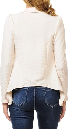 Women's Long Sleeve Classic Draped Open Front Lightweight Blazer(S-3XL)