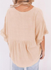 Womens Blouses Casual V Neck Ruffle Bell Half Sleeve Shirts Top