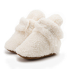 Cute Girs Brown Red Plush Wram Slippers Fur Toddler Kids Baby Slides Sandals for Winter