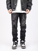 Men High Street Hip Hop Patchwork Jeans Pants Fashion Male Solid Loose Casual Straight Denim Trousers