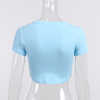 Spring And Summer Fashion New Basic Printed Tops Short Cropped Tops Casual O-neck Short Sleeve T-shirt for Women