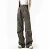 Hip Hop Ruched Wide Leg Pants Plus Size Pants Women's Pants & Trousers