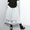 Women's Puffy Skirts with Flower Pleats Minimalist Design Comfortable And Natural Waistline Plain Dyed