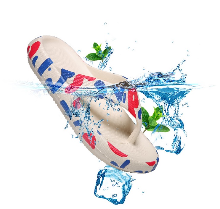 Fashion Wholesale Women's Platform Flip Flops Leopard Print EVA Soft Sole Slippers