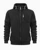 Men's Fashion Oversize Cotton Hoodie Custom Logo Embroidery Long Sleeve Pullover with Zipper 