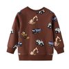 New Design Printed Kids Hoodies Cotton Crew neck Children Boys French Terry Sweatshirt