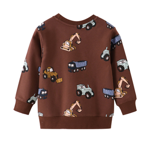 New Design Printed Kids Hoodies Cotton Crew neck Children Boys French Terry Sweatshirt