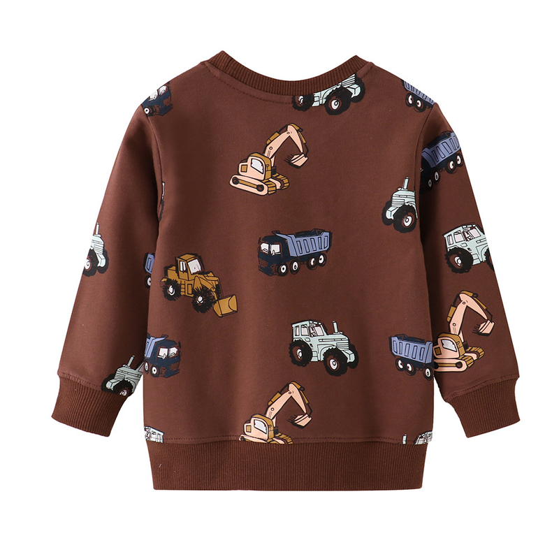New Design Printed Kids Hoodies Cotton Crew neck Children Boys French Terry Sweatshirt