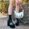 New Large Size Square Toe Boots Women Thick Heel Platform Winter Boots for Women
