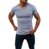 Men's V-Neck Short Sleeve Shorts Casual T-Shirt Suit Slim Male Summer Cross-border Two-piece Set Custom Men Gym Sports Sets